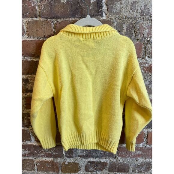 Vintage Lil’ Babe McGregor Lemon Yellow Collared Sweater Girls Size 4-5 - Picture 5 of 7